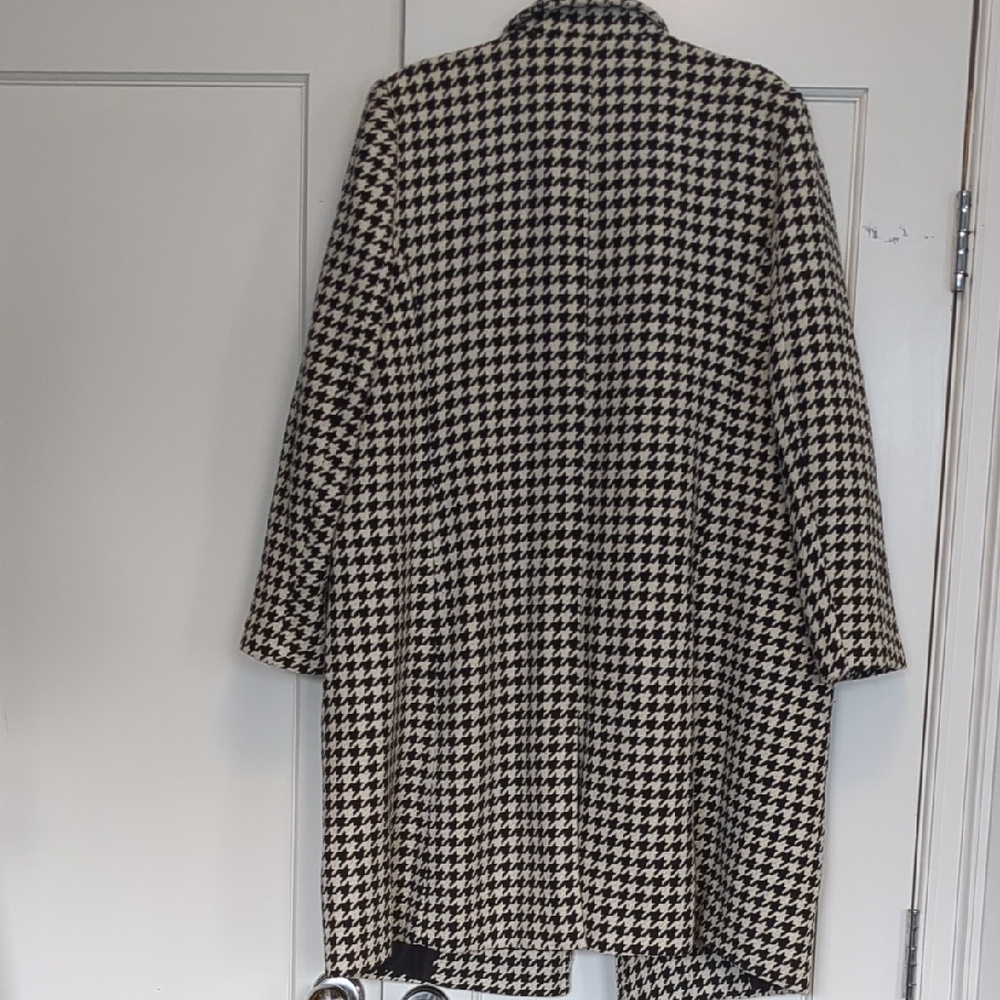 Ann Taylor Black and White Houndstooth Jacket Sz XL - Picture 9 of 10